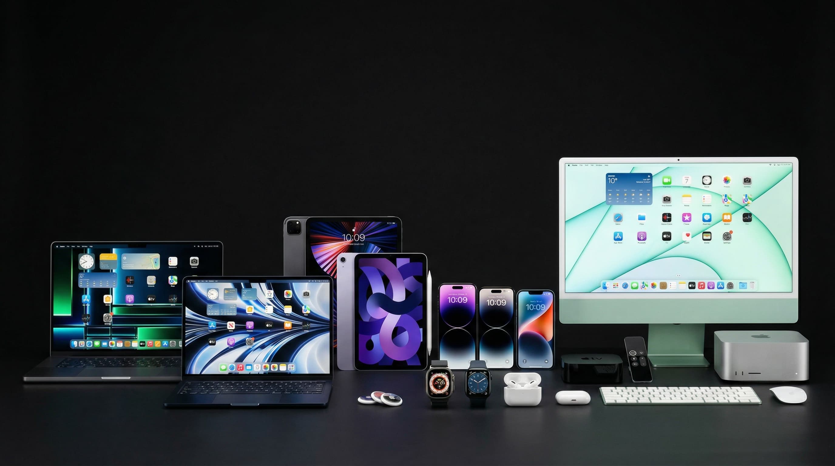 Apple devices we repair — MacBook, iPhone, iPad, iMac, Apple Watch